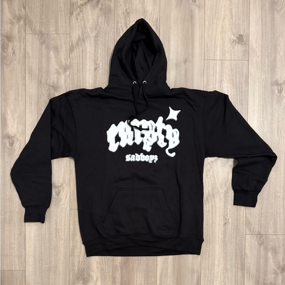 Sad Boyz Empty Black Hoodie Size: Large